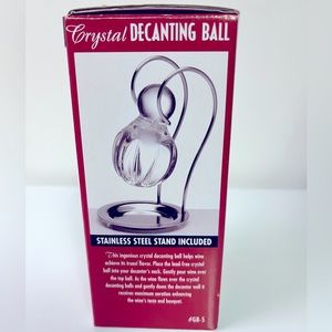 Wine Decanter / Crystal Decanting Ball with Stand - Original Box